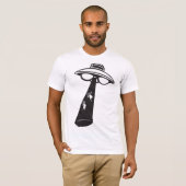 T-shirt Graphique d'enlèvement d'ovni rétro Alien Sci-Fi (Devant entier)