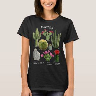 T-shirt Graphique des espèces de cactus amusants