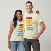 T-shirt Graphique des Longboards arc-en-ciel de message pe (Unisexe)