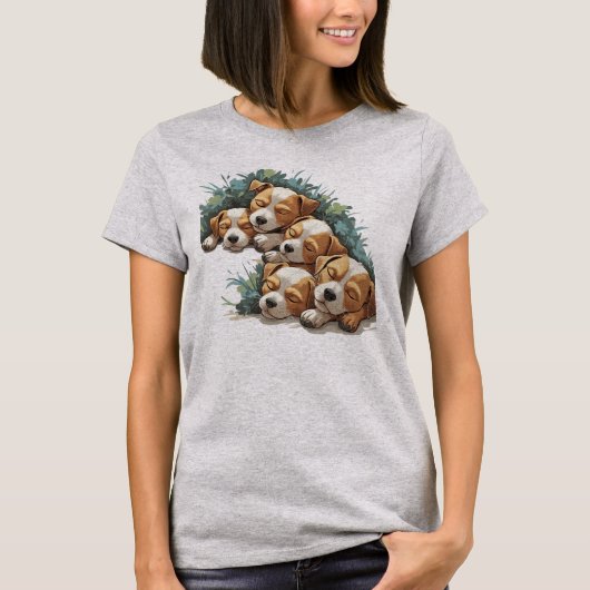 T-shirt Graphique des Pups de couchage (Devant)