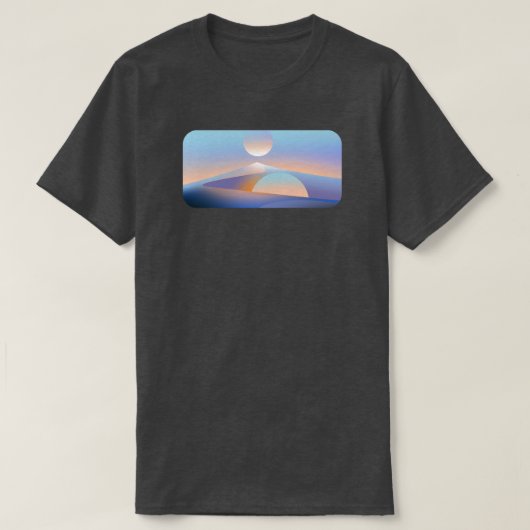 T-shirt graphique désertique de science-fiction mi (Design devant)