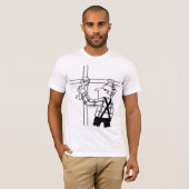 T-Shirt Graphique Dessin Animé Échafaudage (Devant entier)