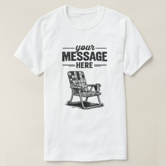 T-shirt Graphique d'été Message personnalisé Chaise de jar