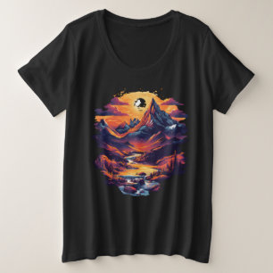 T-shirt graphique d'évasion de la montagne du couc
