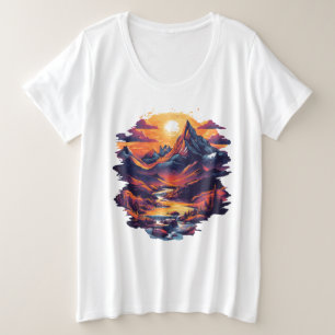 T-shirt graphique d'évasion de la montagne du couc