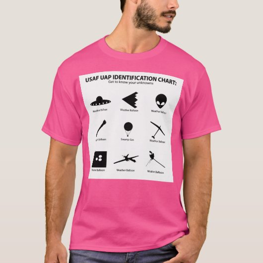 T-shirt Graphique d'ID Uap Usaf (Drôle) (Devant)