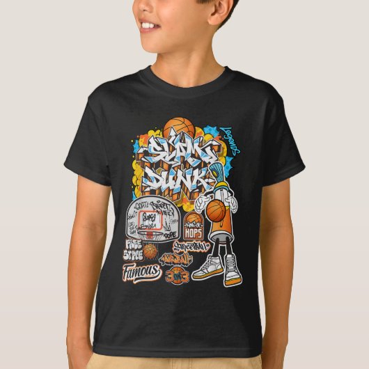 T-shirt Graphique d'illustration de style cool de basket-b (Devant)