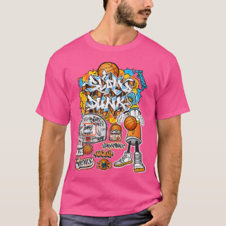 T-shirt Graphique d'illustration de style cool de basket-b