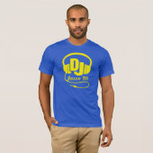 T-shirt graphique DJ nom casque jaune (Devant entier)