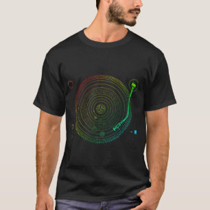T-shirt Graphique DJ spatial - Tourne-disque de système so
