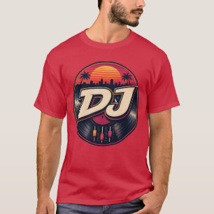 T-Shirt Graphique DJ Sunset