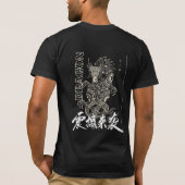 T-Shirt Graphique Dragon Noir et Blanc (Dos)