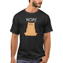 T-shirt graphique drôle avec chat Nope