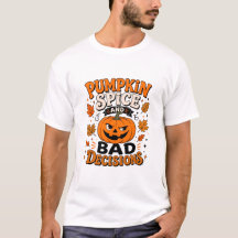 T-shirt graphique drôle d'automne et Halloween PSL