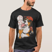 T-shirt graphique drôle de Beagle Baseball Cônes d (Devant)