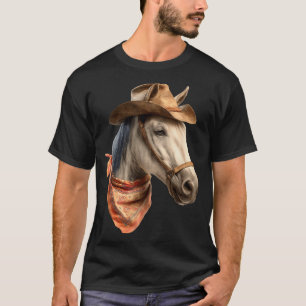 T-shirt Graphique drôle de cheval cowboy équestre