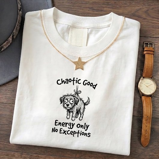 T-shirt graphique drôle de chiot débraillé