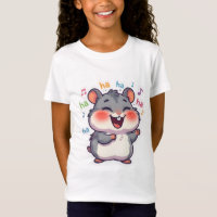 T-Shirt Graphique Drôle de Hamster qui Rit Ha Ha p