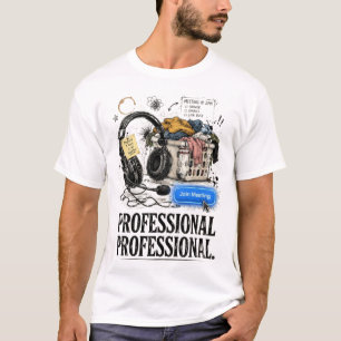 T-shirt graphique drôle de réunion professionnelle