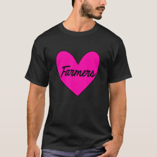 T-shirt Graphique du cœur de fermier Vache Agriculture de