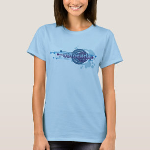 T-shirt graphique du Colorado de cercle de bleus