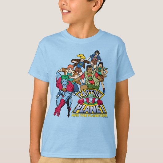 T-shirt Graphique du logo Captain Planet & Planeteers Grou (Devant)