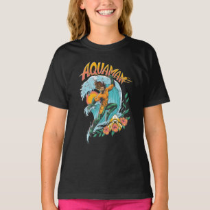 T-shirt Graphique du Surf de levage Aquaman et Trident