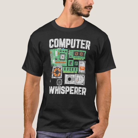 T-shirt Graphique du technicien informatique Whisperer (Devant)