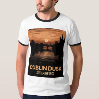 T-shirt graphique Dublin Crépuscule pour hommes, T