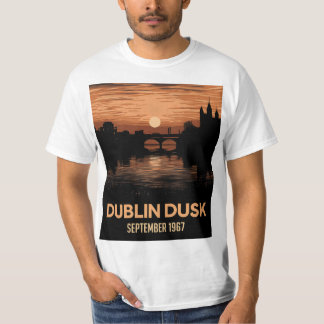 T-shirt graphique Dublin Crépuscule pour hommes, T
