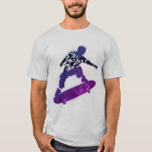 T-Shirt Graphique Éclaboussure Planche à Roulettes (Devant)