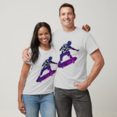 T-Shirt Graphique Éclaboussure Planche à Roulettes (Unisexe)