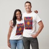 T-Shirt Graphique Éclaté de Kaléidoscope Vibrant (Unisexe)
