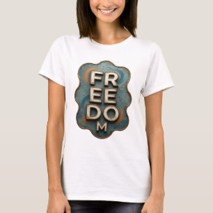 T-shirt graphique Edgy Gold FREEDOM