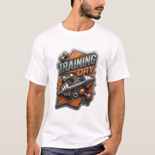 T-shirt graphique Edgy Silver TRAINING DAY (Devant)