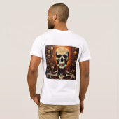 T-shirt graphique Edgy Skull Head Skeleton (Dos entier)