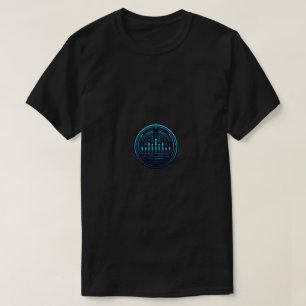 T-shirt graphique égaliseur audio cyber unisexe