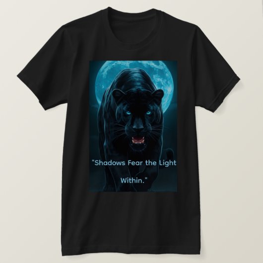 T-Shirt Graphique Électrique Bleu Néon Panthère No (Design devant)