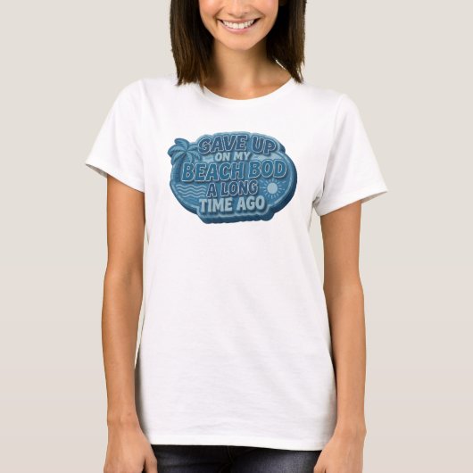 T-shirt graphique élégant GAVE UP BEACH BOD LONG A (Devant)
