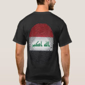 T-Shirt Graphique Empreinte Digitale Drapeau Iraki (Dos)