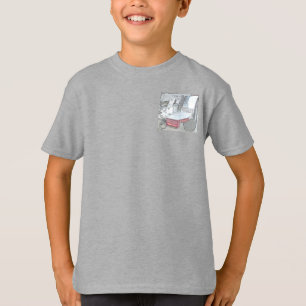 T-shirt graphique en argent "Prenez la route"