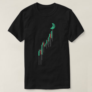T-shirt Graphique en Chandeliers Vers la Lune