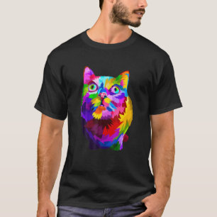 T-shirt Graphique en chats colorés adorables