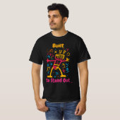 T-shirt graphique en forme de robot de pop-art gra (Devant entier)