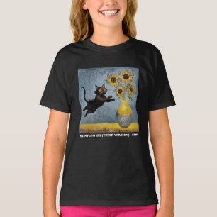 T-shirt Graphique en mème de chats de tournesol