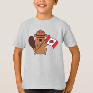 T-shirt graphique enfant mignon castor Gendarme Ca