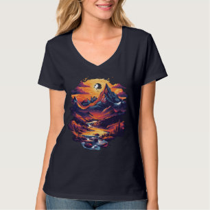 T-Shirt Graphique Évasion de la Montagne au Couche