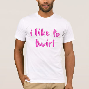 T-shirt graphique fantaisiste "J'aime tournoyer"
