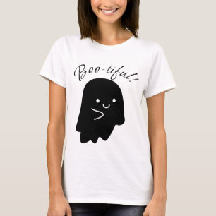 T-shirt graphique fantôme mignon pour femmes