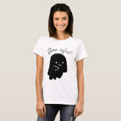 T-shirt graphique fantôme mignon pour femmes (Devant entier)